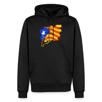 Cataluña - Sweat à capuche Premium bio Homme - noir - Devant - Nico (187cm)