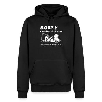 Chemise d'amant de pêche - Sweat à capuche Premium bio Homme - noir - Devant - Nico (187cm)