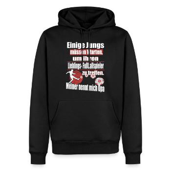 Fußball Opa - Männer Premium Bio Hoodie - Schwarz - Vorne - Nico (187cm)