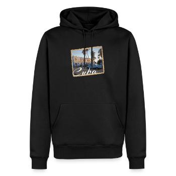 Cuba - Sweat à capuche Premium bio Homme - noir - Devant - Nico (187cm)