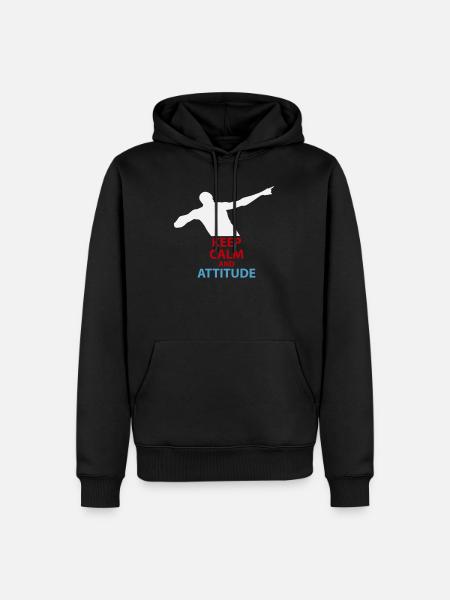 Calm and Attitude Silhouette - Men’s Premium Organic Hoodie - black