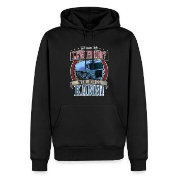 LKW Fahrer - Männer Premium Bio Hoodie - Schwarz - Vorne - Nico (187cm)