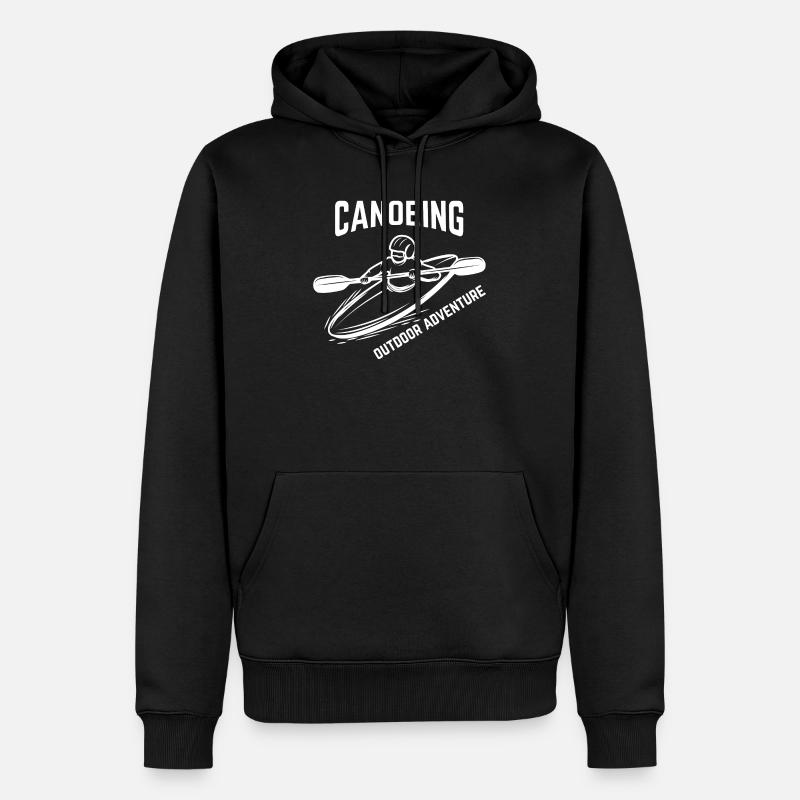 canoë, kayak, rafting - Sweat à capuche Premium bio Homme - noir