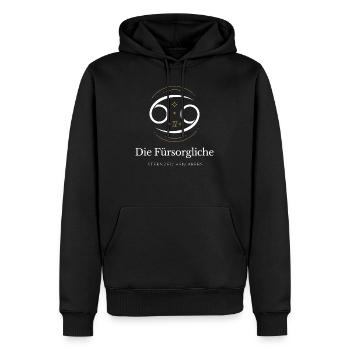 Krebs Sternzeichen Emblem - Männer Premium Bio Hoodie - Schwarz - Vorne - Nico (187cm)