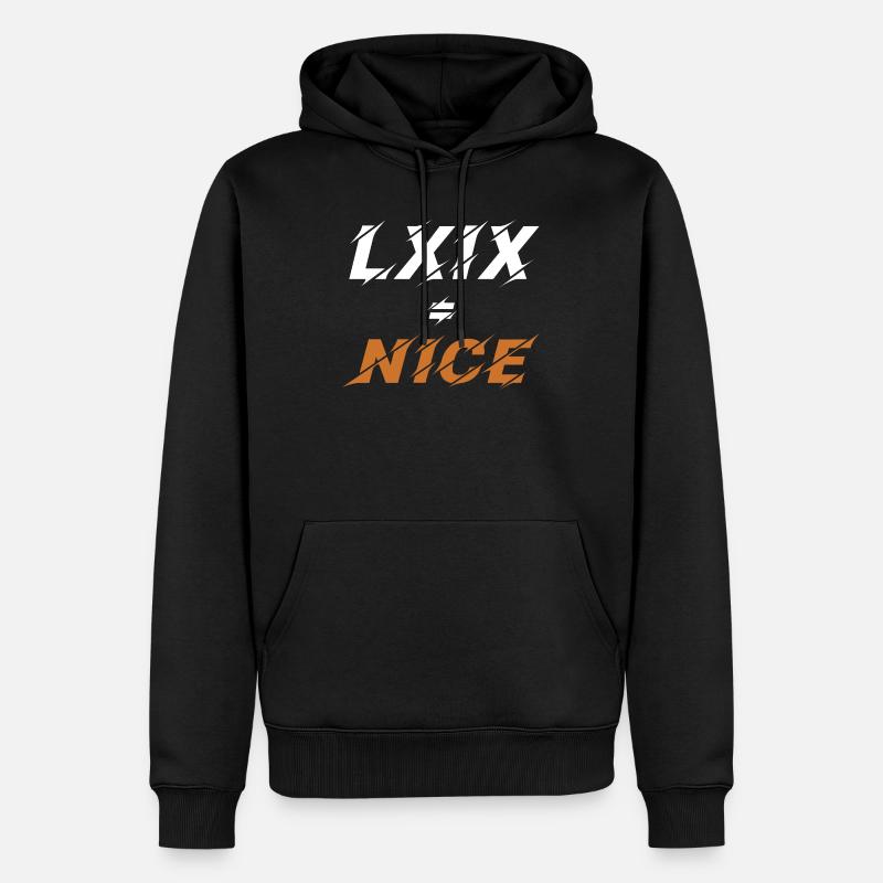69=Nice en chiffres romains - Sweat à capuche Premium bio Homme - noir