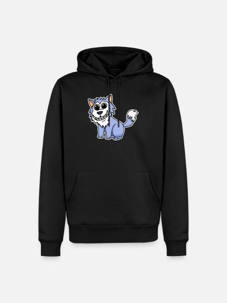 Loup - Sweat à capuche Premium bio Homme - noir