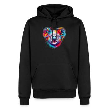 Koala - Sweat à capuche Premium bio Homme - noir - Devant - Nico (187cm)