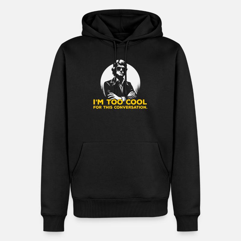 Bold Silhouette Slogan Tee - Männer Premium Bio Hoodie - Schwarz