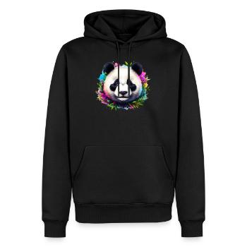 Panda - Sweat à capuche Premium bio Homme - noir - Devant - Nico (187cm)