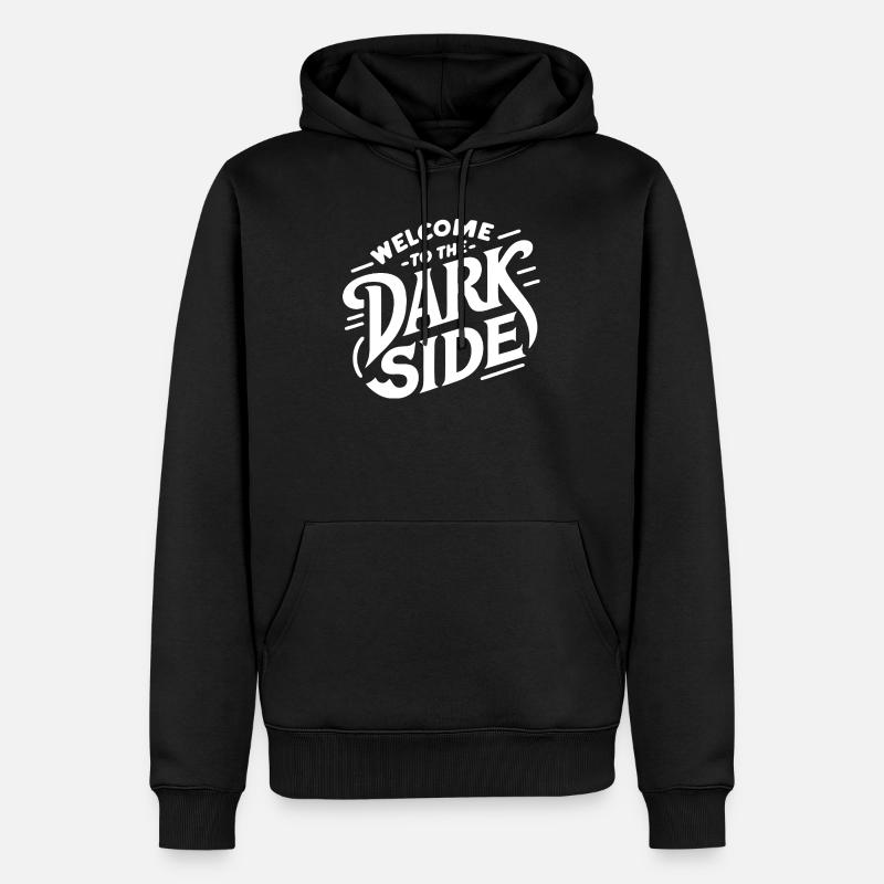 Die dunkle Seite (dunkel) - Männer Premium Bio Hoodie - Schwarz