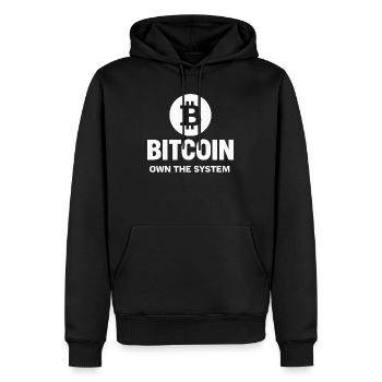 Graphique de motivation Bitcoin pour les fans - Sweat à capuche Premium bio Homme - noir - Devant - Nico (187cm)