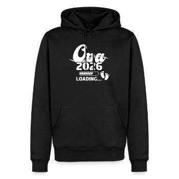 Grandpa 2026 Loading Baby Footprints Design - Men’s Premium Organic Hoodie - black - Front - Nico (187cm)