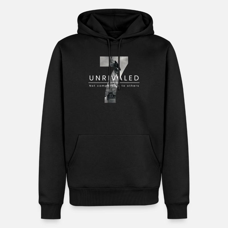 Unvergleichliche Heldenfigur Design - Männer Premium Bio Hoodie - Schwarz