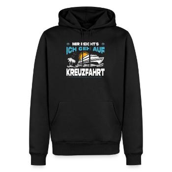 Lustige Kreuzfahrt Sprüche Outfits Urlaub - Männer Premium Bio Hoodie - Schwarz - Vorne - Nico (187cm)