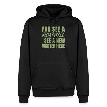 Tierpräparation für das Design von Präparatoren - Männer Premium Bio Hoodie - Schwarz - Vorne - Nico (187cm)