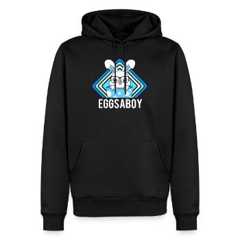 Gender Reveal Pâques Future maman - Sweat à capuche Premium bio Homme - noir - Devant - Nico (187cm)