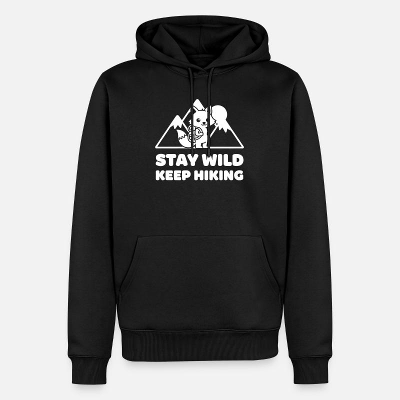 Wild Path : Foxes Adventure - Sweat à capuche Premium bio Homme - noir