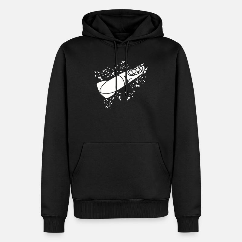 Bobsleigh Bobsleigh Bobsleigh à quatre - Sweat à capuche Premium bio Homme - noir