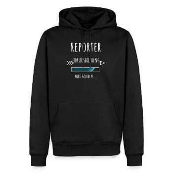 Journalism Student Profession Training Reporter - Men’s Premium Organic Hoodie - black - Front - Nico (187cm)