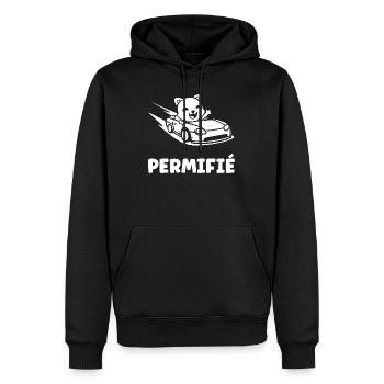 Driver's license humor - Men’s Premium Organic Hoodie - black - Front - Nico (187cm)