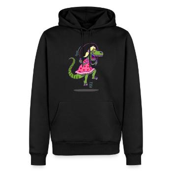 Tarnung für die Jagd - Männer Premium Bio Hoodie - Schwarz - Vorne - Nico (187cm)