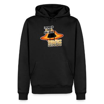 Je suis plus du genre Trou Noir - Sweat à capuche Premium bio Homme - noir - Devant - Nico (187cm)