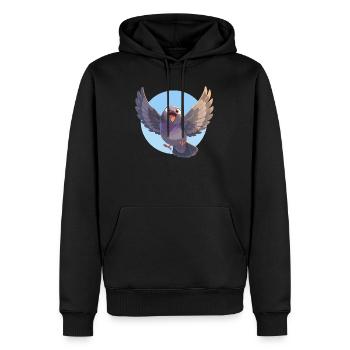 Tauben Taube - Männer Premium Bio Hoodie - Schwarz - Vorne - Nico (187cm)
