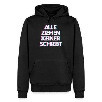 Hardtekk Tekk - Sweat à capuche Premium bio Homme - noir - Devant - Nico (187cm)