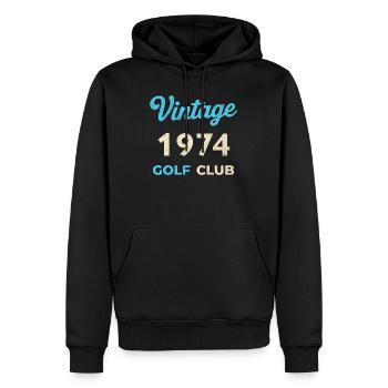 Vintage 1974 Golf Club Retro Geburtsjahr Geschenk - Männer Premium Bio Hoodie - Schwarz - Vorne - Nico (187cm)