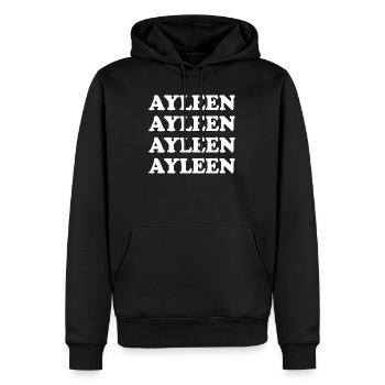Name Ayleen - Männer Premium Bio Hoodie - Schwarz - Vorne - Nico (187cm)
