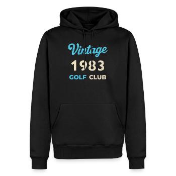 Vintage 1983 Golf Club Retro Geburtsjahr Geschenk - Männer Premium Bio Hoodie - Schwarz - Vorne - Nico (187cm)