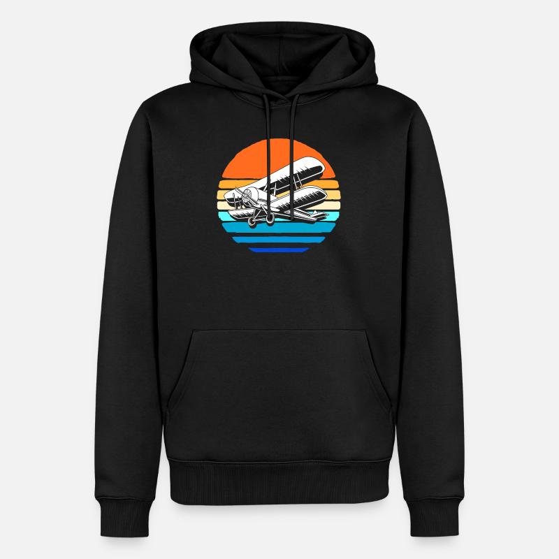 Avion modèle modèle - Sweat à capuche Premium bio Homme - noir