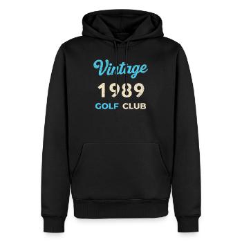 Vintage 1989 Golf Club Retro Geburtsjahr Geschenk - Männer Premium Bio Hoodie - Schwarz - Vorne - Nico (187cm)