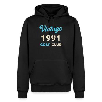 Vintage 1991 Golf Club Retro Geburtsjahr Geschenk - Männer Premium Bio Hoodie - Schwarz - Vorne - Nico (187cm)