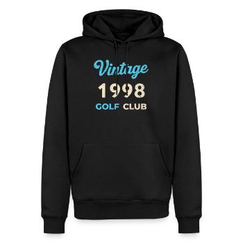 Vintage 1998 Golf Club Retro Geburtsjahr Geschenk - Männer Premium Bio Hoodie - Schwarz - Vorne - Nico (187cm)