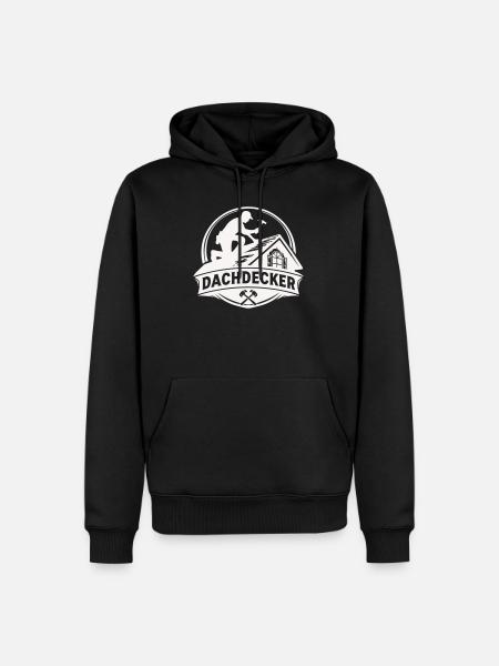 Roofer Craft Logo Motif - Men’s Premium Organic Hoodie - black