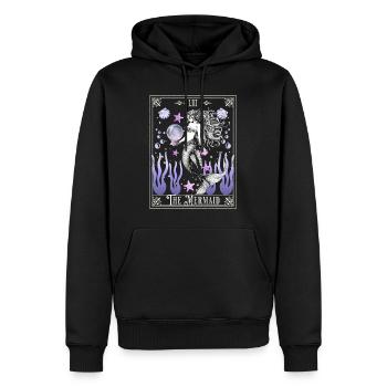 Das Mystische Tarot der Meerjungfrau - Männer Premium Bio Hoodie - Schwarz - Vorne - Nico (187cm)
