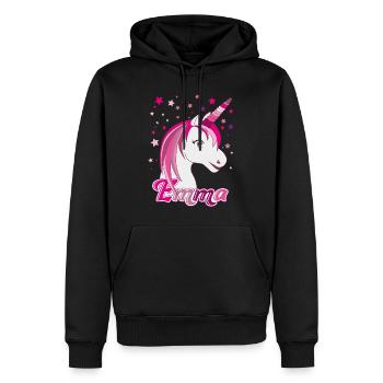 Emma, Mädchenname, Lieblingsname - Männer Premium Bio Hoodie - Schwarz - Vorne - Nico (187cm)
