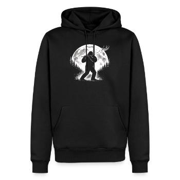 Joueur de flûte Bigfoot - Sweat à capuche Premium bio Homme - noir - Devant - Nico (187cm)