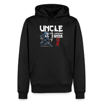 Uncle Of The Birthday Ninja Birthday Funny - Men’s Premium Organic Hoodie - black - Front - Nico (187cm)