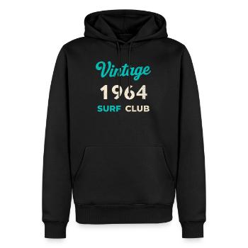 Vintage 1964 Surf Club Retro Geburtsjahr Geschenk - Männer Premium Bio Hoodie - Schwarz - Vorne - Nico (187cm)