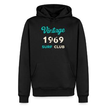 Vintage 1969 Surf Club Retro Geburtsjahr Geschenk - Männer Premium Bio Hoodie - Schwarz - Vorne - Nico (187cm)