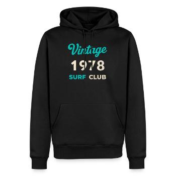 Vintage 1978 Surf Club Retro Geburtsjahr Geschenk - Männer Premium Bio Hoodie - Schwarz - Vorne - Nico (187cm)