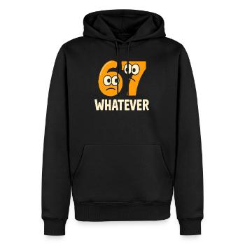 Six Seven : Whatever Italian Brainrot Humour Meme - Sweat à capuche Premium bio Homme - noir - Devant - Nico (187cm)