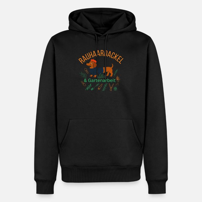 Gipfeli Tester aus Leidenschaft - Schweizer Frühst - Männer Premium Bio Hoodie - Schwarz