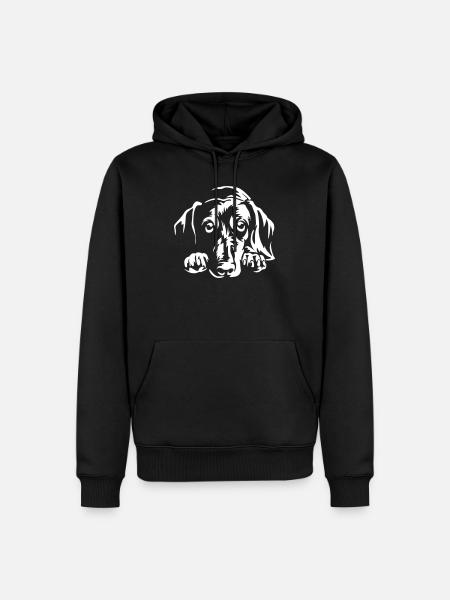 Dachshund "Black Edition" - Men’s Premium Organic Hoodie - black