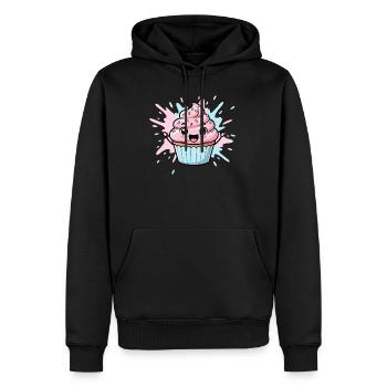 Kawaii Cupcake Illustration - Männer Premium Bio Hoodie - Schwarz - Vorne - Nico (187cm)