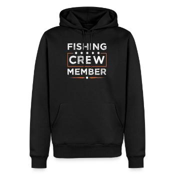 Fishing Crew - Männer Premium Bio Hoodie - Schwarz - Vorne - Nico (187cm)
