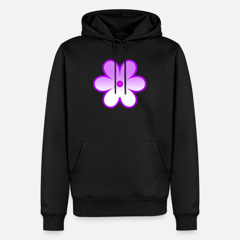 Fleur - Sweat à capuche Premium bio Homme - noir