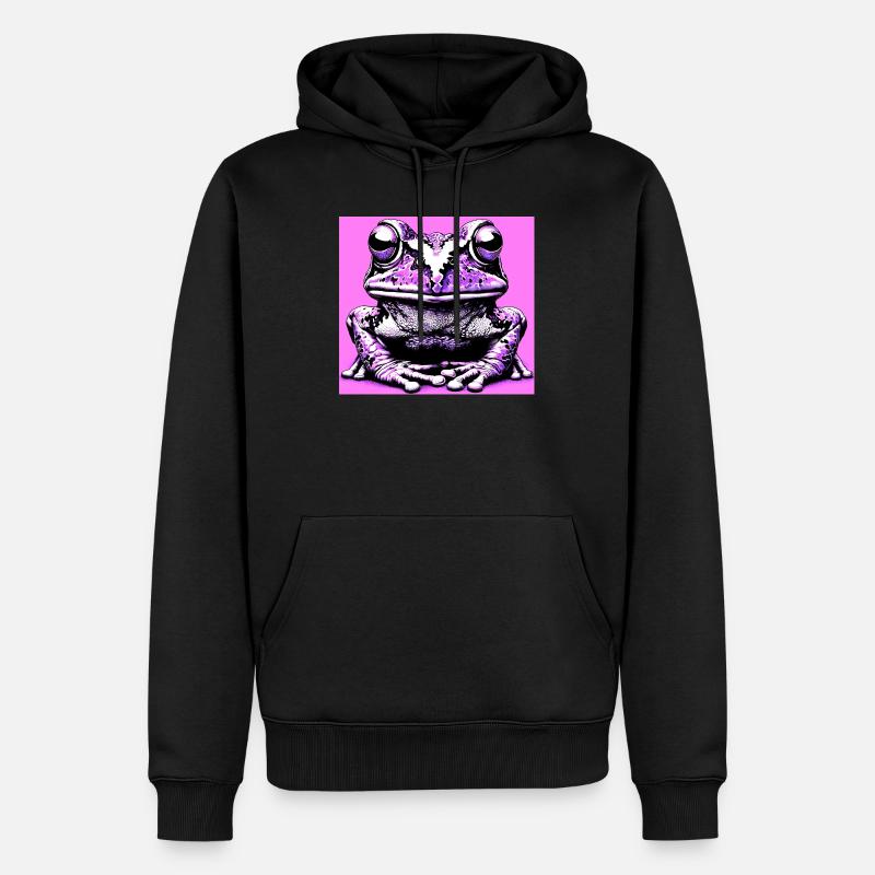 grenouille - Sweat à capuche Premium bio Homme - noir